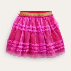 Mini Boden Shocking Pink tulle skirt 7-8